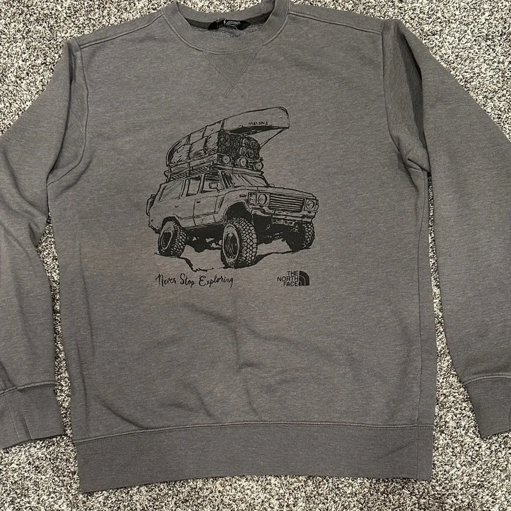 The North Face Gray Graphic Crewneck Sweatshirt